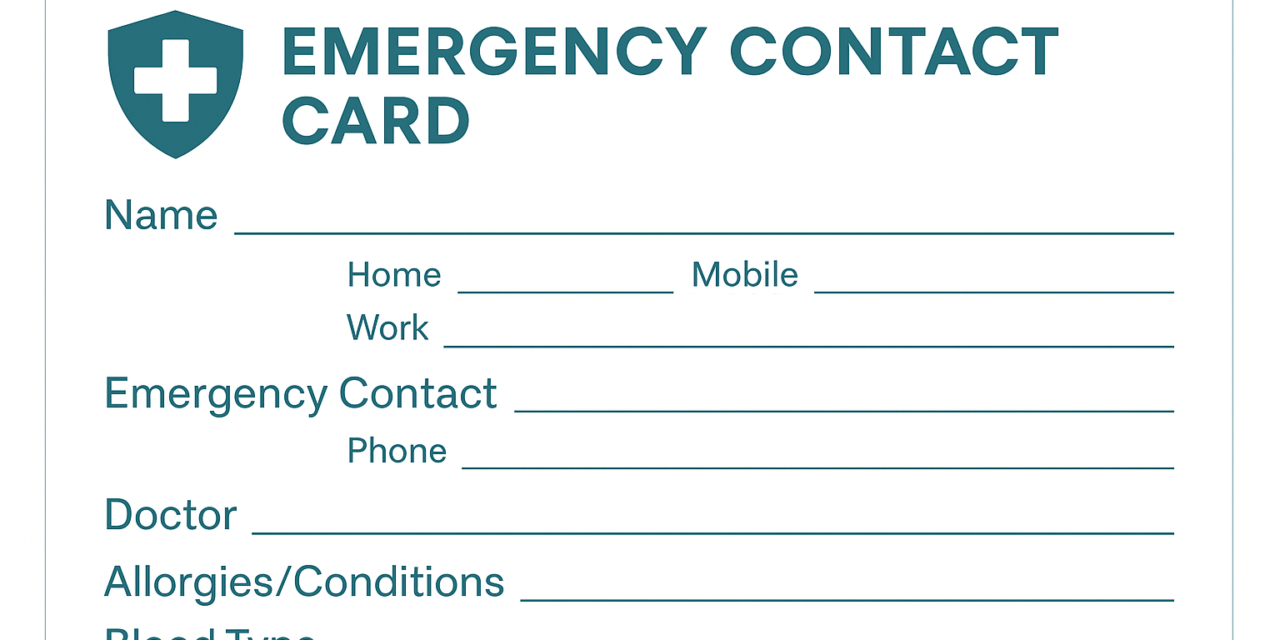 Why Everyone Should Carry an Emergency Contact Card