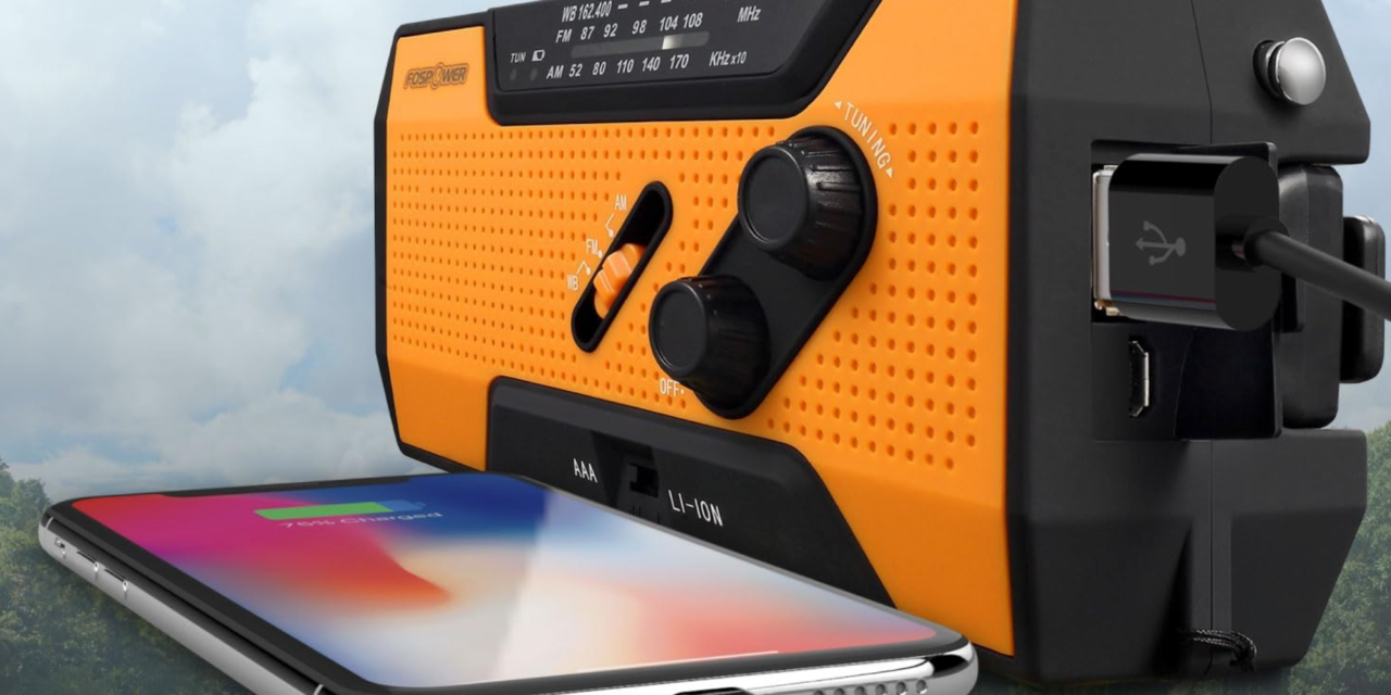 FosPower Emergency Weather Radio Review with Power Bank, Solar, and Hand Crank