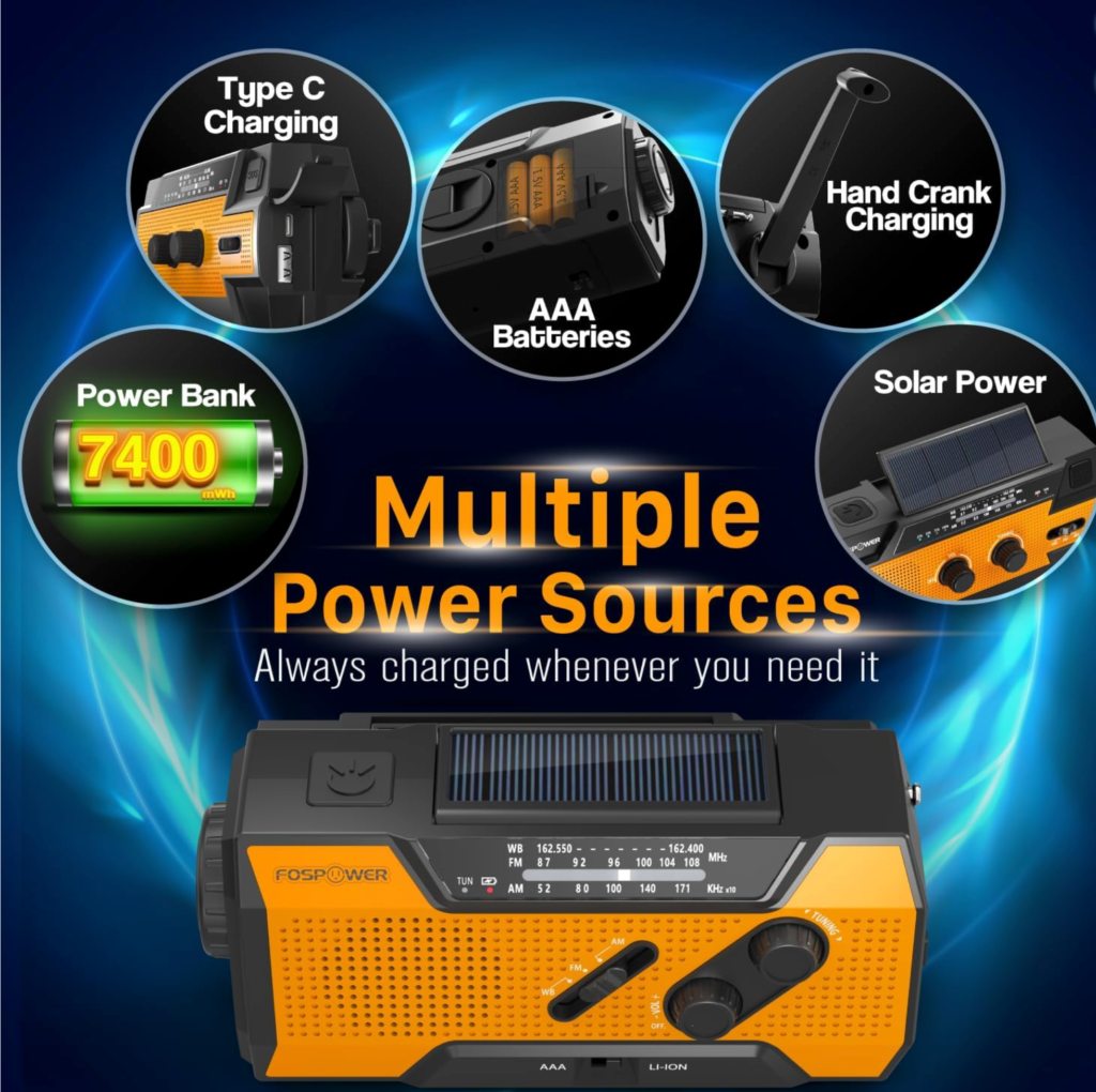 FosPower Emergency Weather Radio