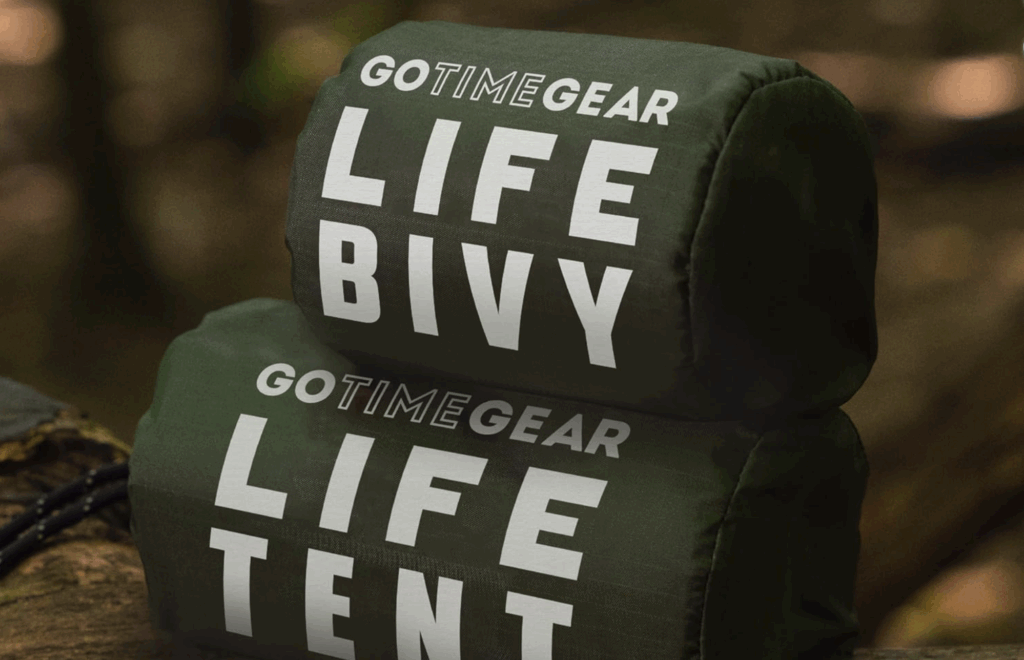 Go Time Gear Survival Life Tent • 2 Person Mylar Emergency Shelter Tube Tent + Paracord