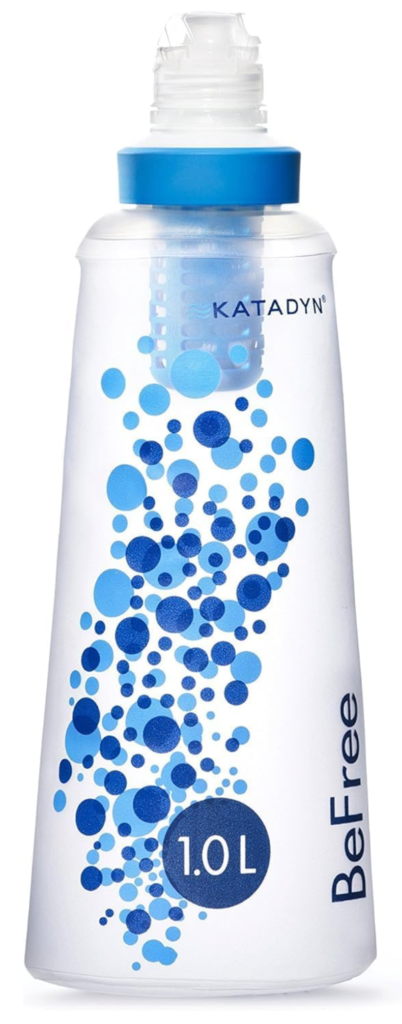 Katadyn BeFree 1.0L Ultralight Collapsible Water Filter Bottle for Hiking, Camping, Backpacking