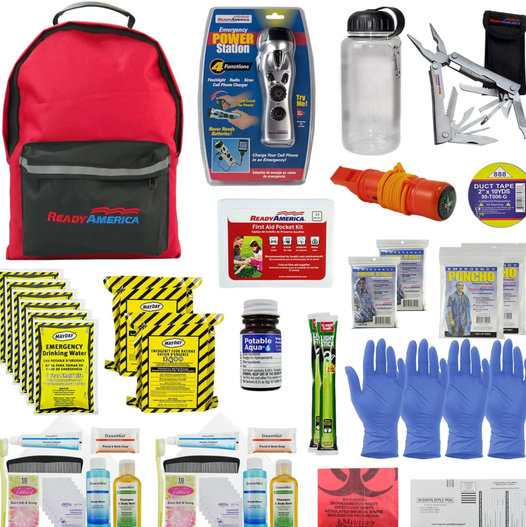 Ready America 72 Hour Deluxe Emergency Kit, 2-Person 3-Day Backpack