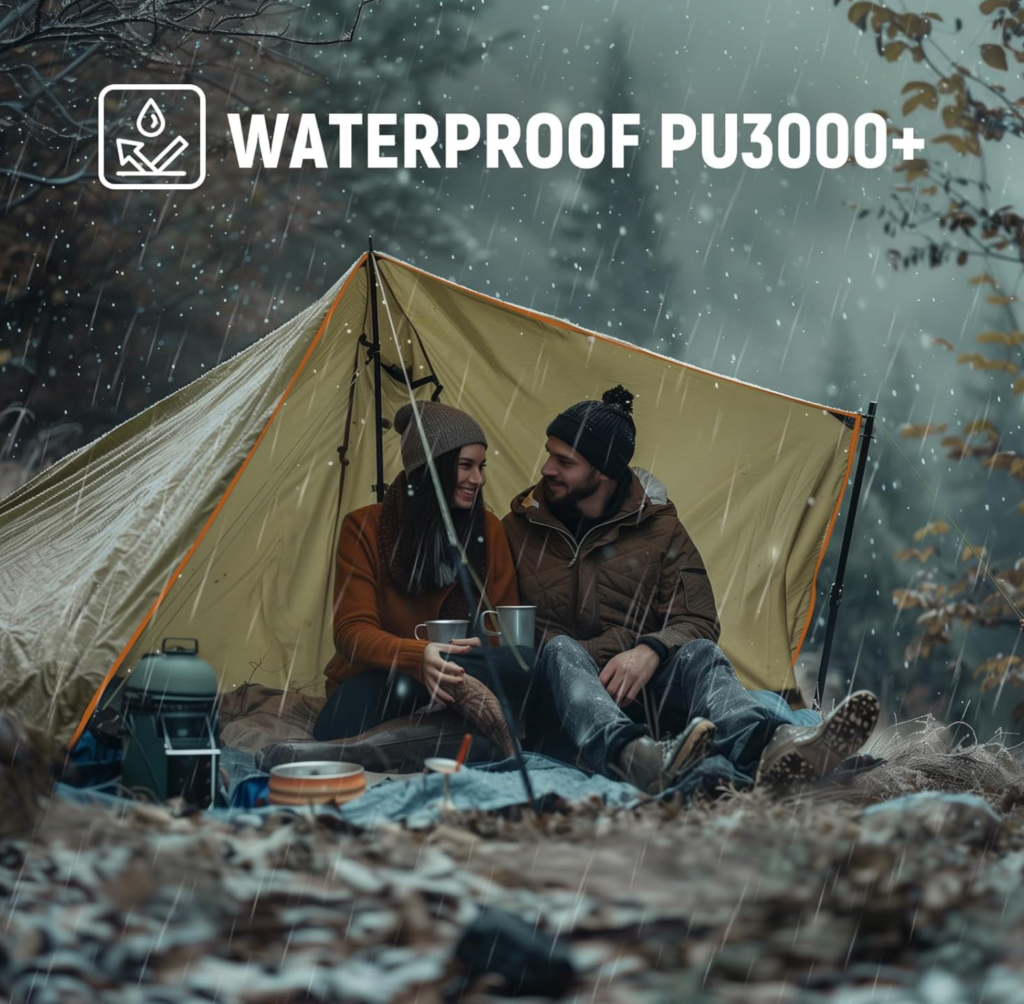 Waterproof Camping Tarp 10 x 10ft Survival Tent Backpacking Portable Tarp